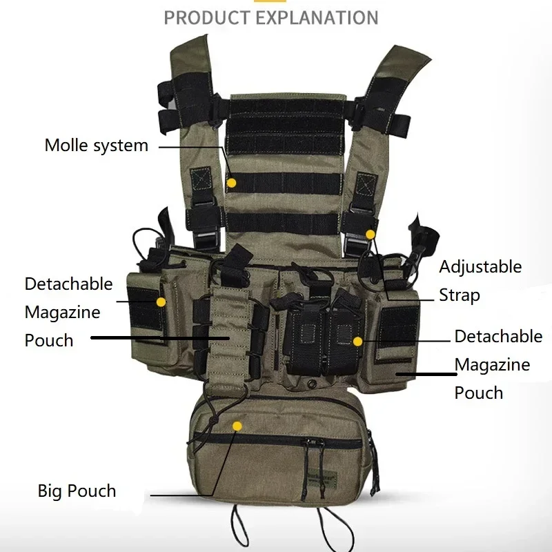 Gear For Crossfit - D3CR Göğüs Rig Yelek Multicam Siyah