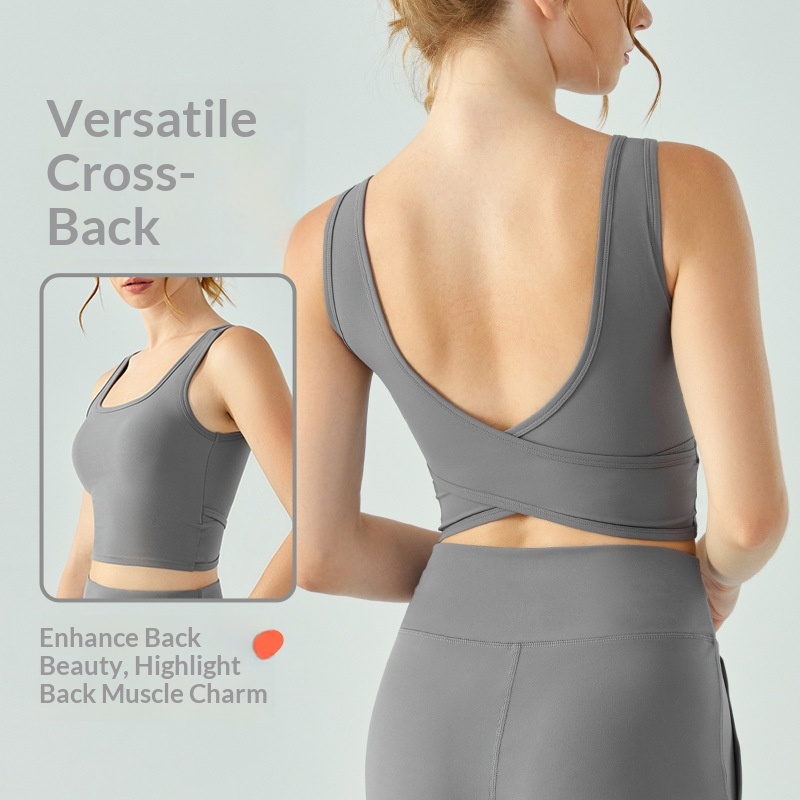 Crossfit Vest - SHINBENE Kadın Yoga Yeleği Çapraz Sırtlı