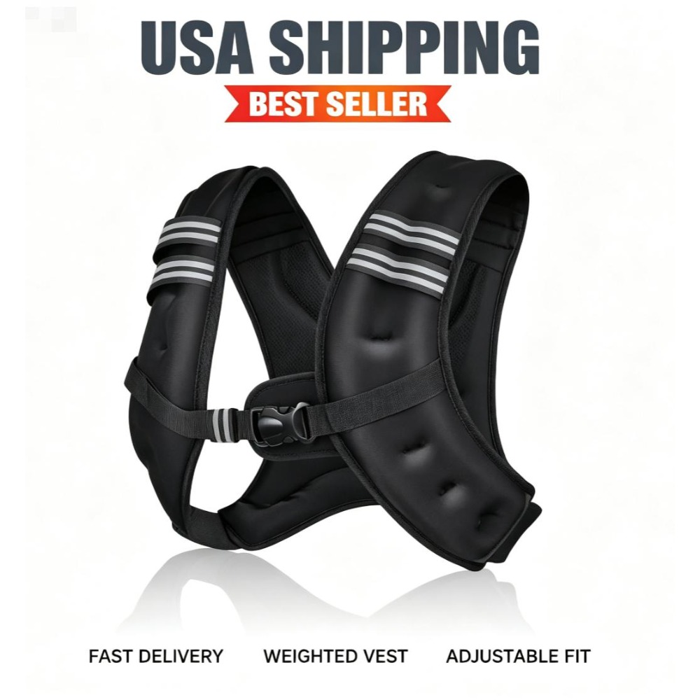 Crossfit Vest - Ağırlıklı Fitness Yeleği, Önceden Doldurulmuş Demir